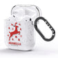Personalised Reindeer AirPods Glitter Case Side Image