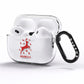 Personalised Reindeer AirPods Pro Clear Case Side Image