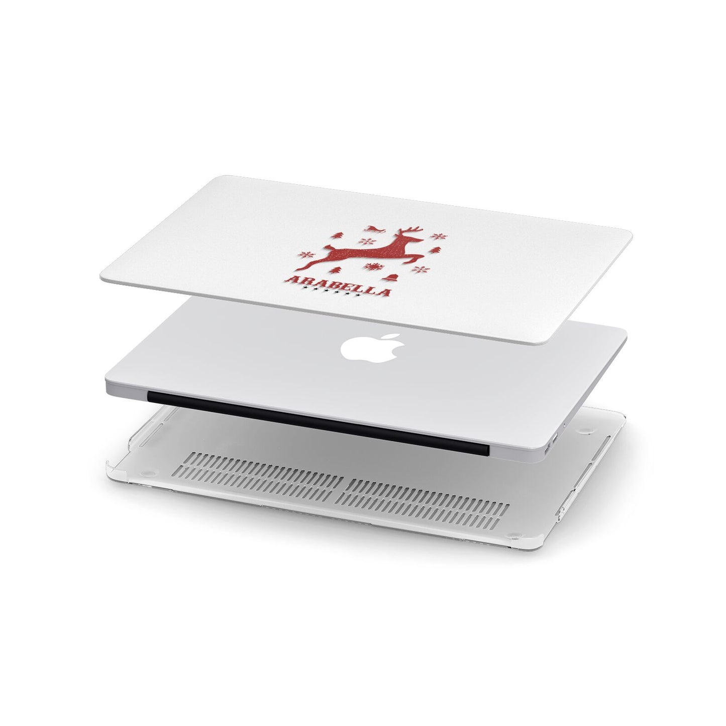 Personalised Reindeer Apple MacBook Case in Detail