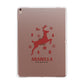 Personalised Reindeer Apple iPad Rose Gold Case