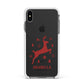 Personalised Reindeer Apple iPhone Xs Max Impact Case White Edge on Black Phone