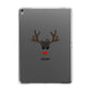 Personalised Reindeer Face Apple iPad Grey Case