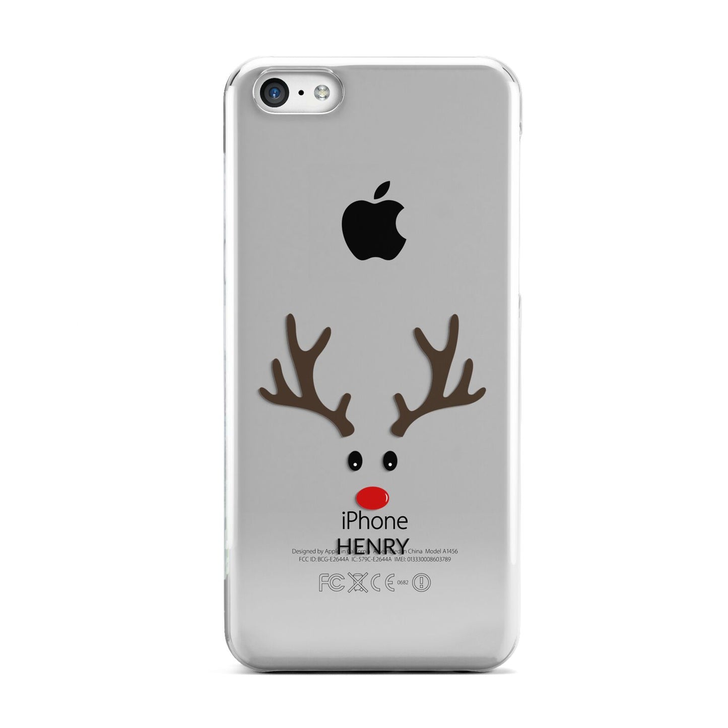 Personalised Reindeer Face Apple iPhone 5c Case