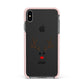 Personalised Reindeer Face Apple iPhone Xs Max Impact Case Pink Edge on Black Phone