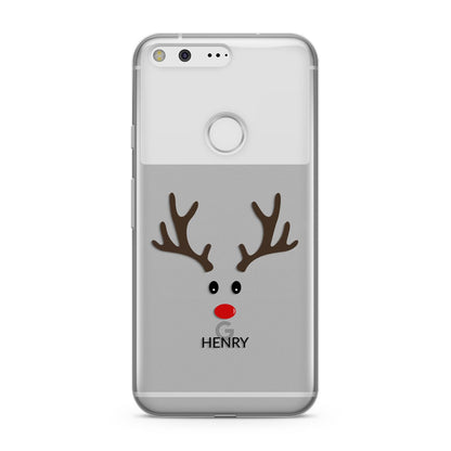 Personalised Reindeer Face Google Pixel Case