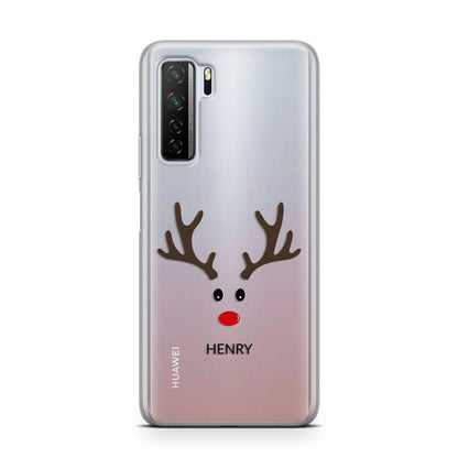Personalised Reindeer Face Huawei P40 Lite 5G Phone Case