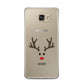 Personalised Reindeer Face Samsung Galaxy A5 2016 Case on gold phone