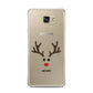 Personalised Reindeer Face Samsung Galaxy A7 2016 Case on gold phone