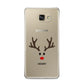 Personalised Reindeer Face Samsung Galaxy A9 2016 Case on gold phone