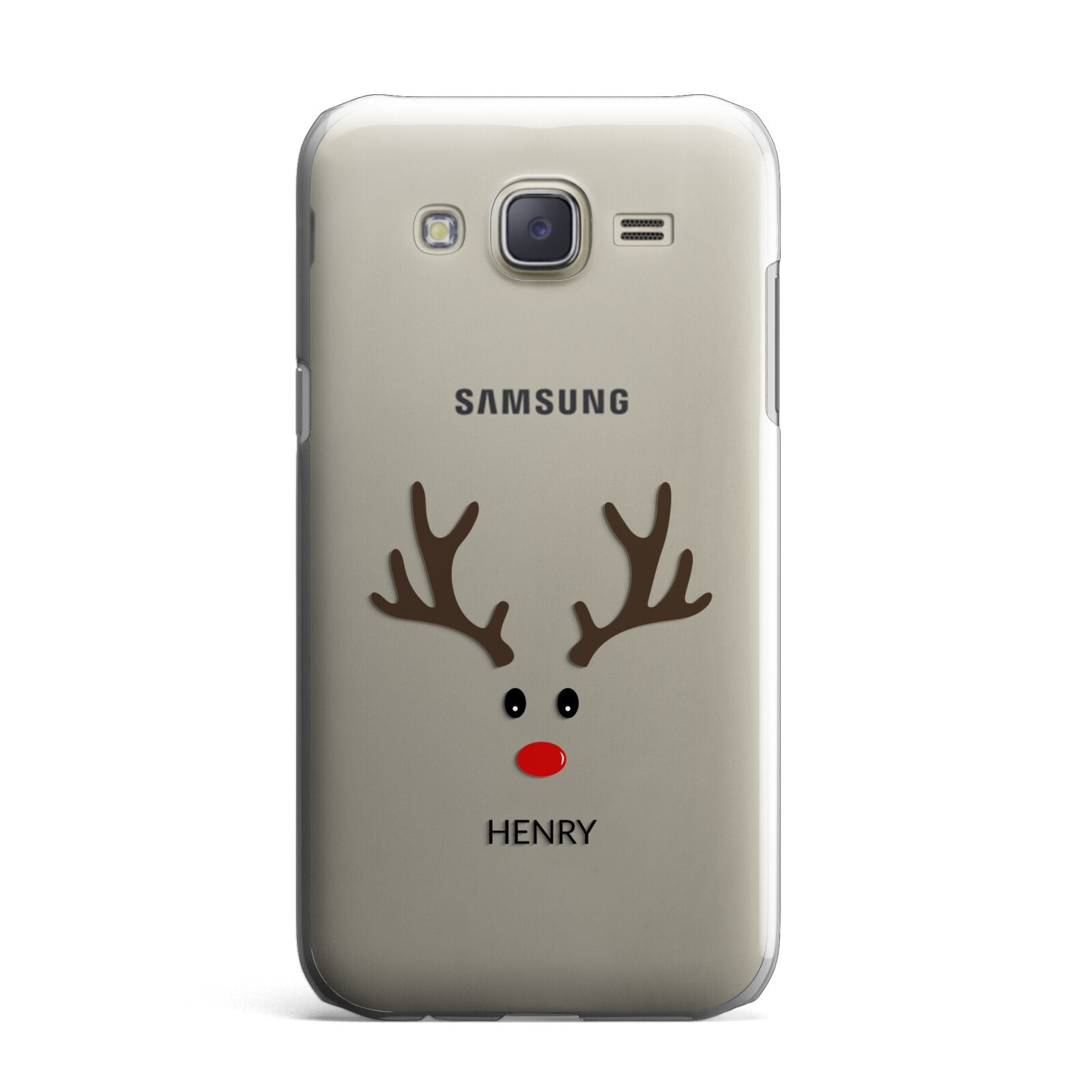 Personalised Reindeer Face Samsung Galaxy J7 Case