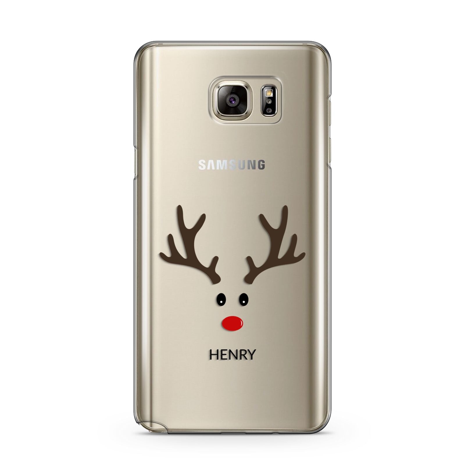 Personalised Reindeer Face Samsung Galaxy Note 5 Case