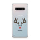 Personalised Reindeer Face Samsung Galaxy S10 Plus Case