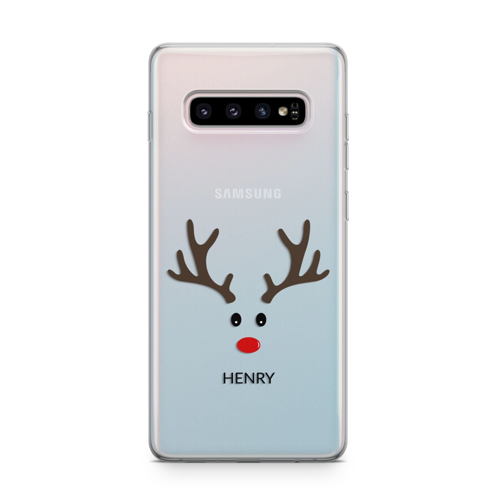 Personalised Reindeer Face Samsung Galaxy S10 Plus Case