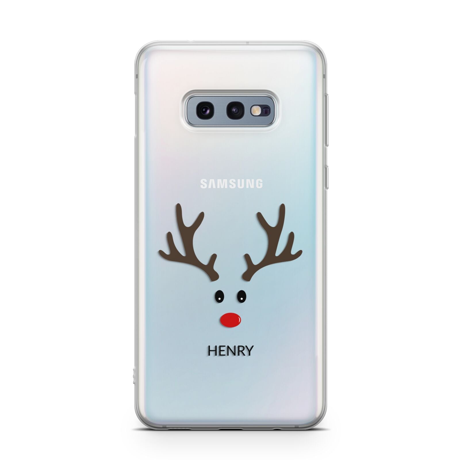 Personalised Reindeer Face Samsung Galaxy S10E Case