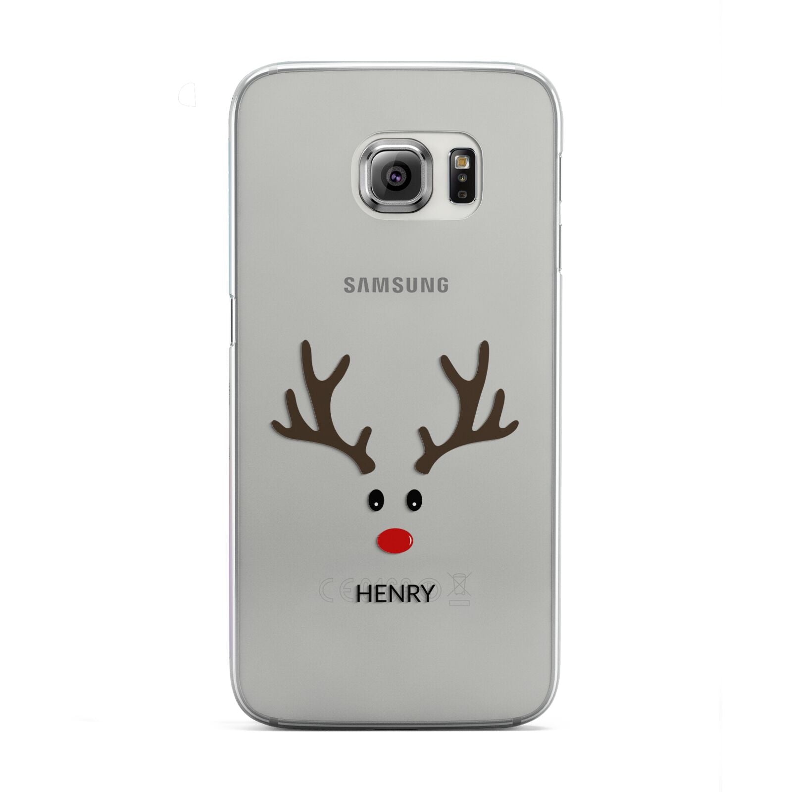 Personalised Reindeer Face Samsung Galaxy S6 Edge Case