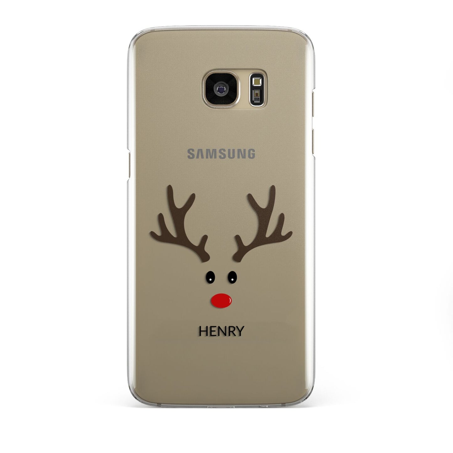 Personalised Reindeer Face Samsung Galaxy S7 Edge Case