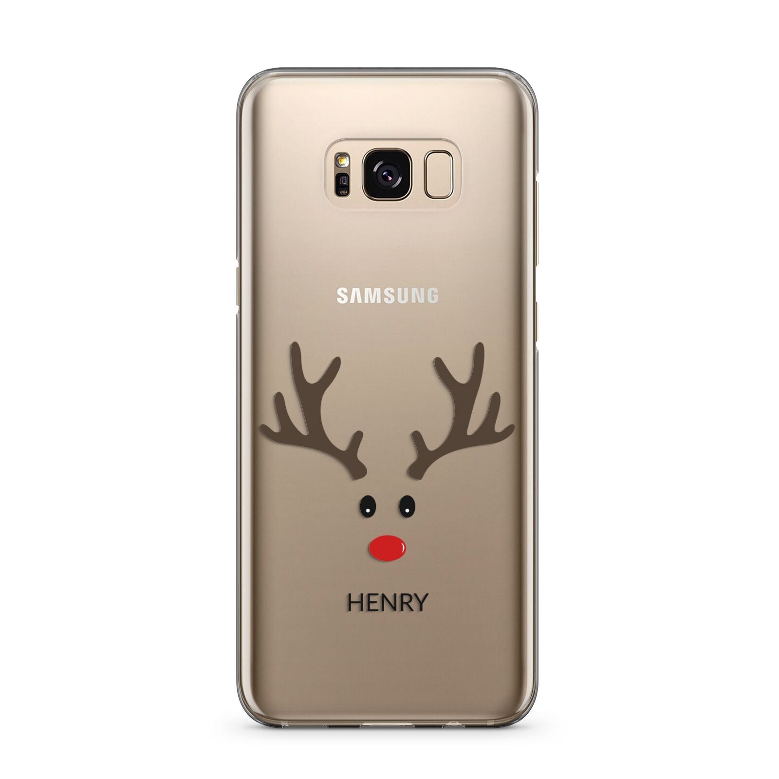 Personalised Reindeer Face Samsung Galaxy S8 Plus Case