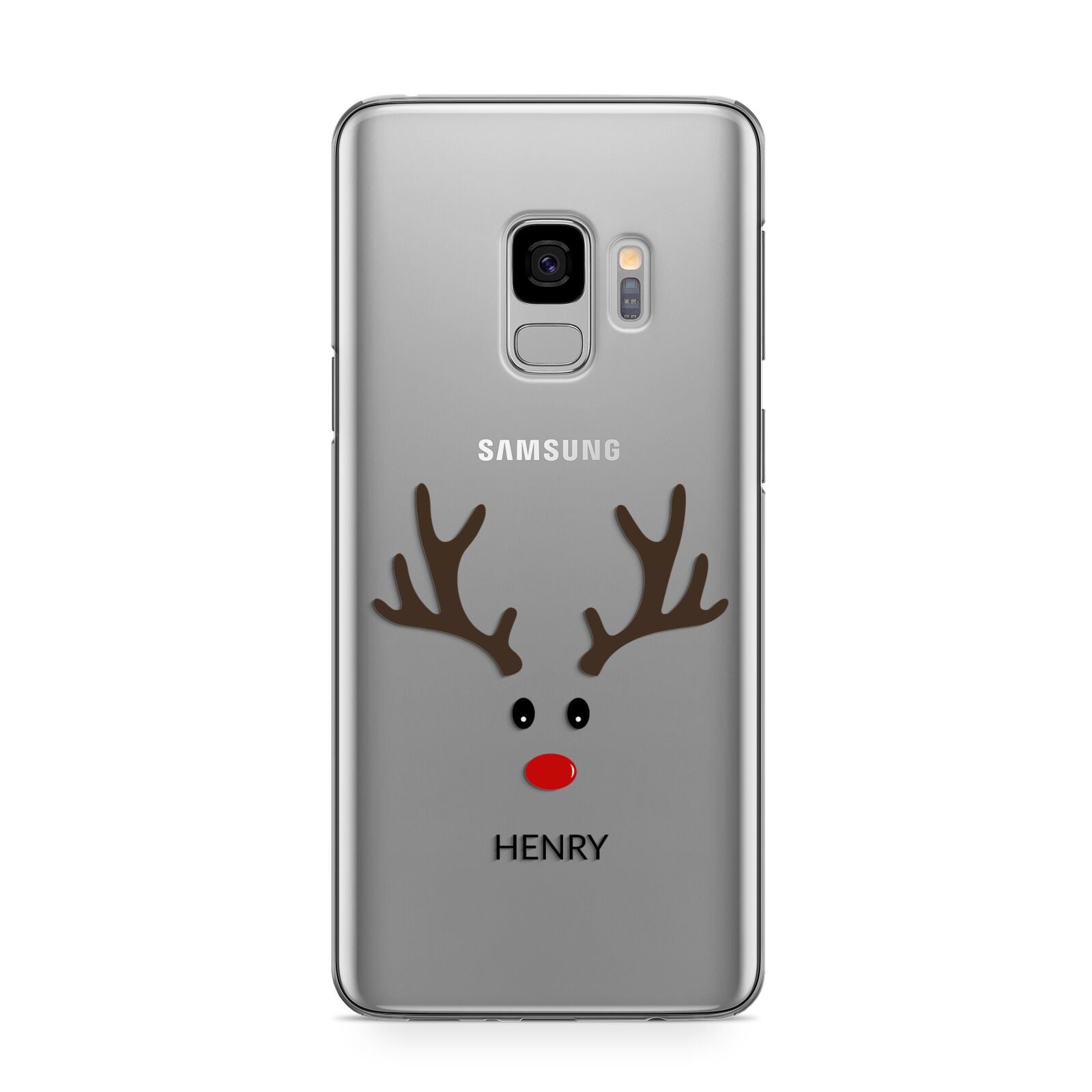 Personalised Reindeer Face Samsung Galaxy S9 Case