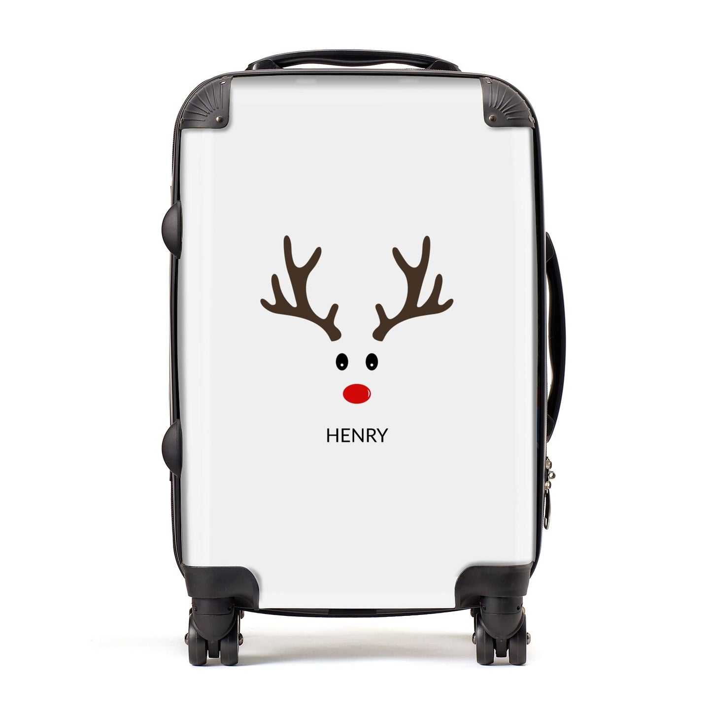 Personalised Reindeer Face Suitcase