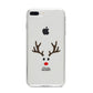 Personalised Reindeer Face iPhone 8 Plus Bumper Case on Silver iPhone