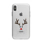 Personalised Reindeer Face iPhone X Bumper Case on Silver iPhone Alternative Image 1