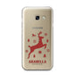 Personalised Reindeer Samsung Galaxy A3 2017 Case on gold phone