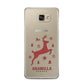 Personalised Reindeer Samsung Galaxy A5 2016 Case on gold phone