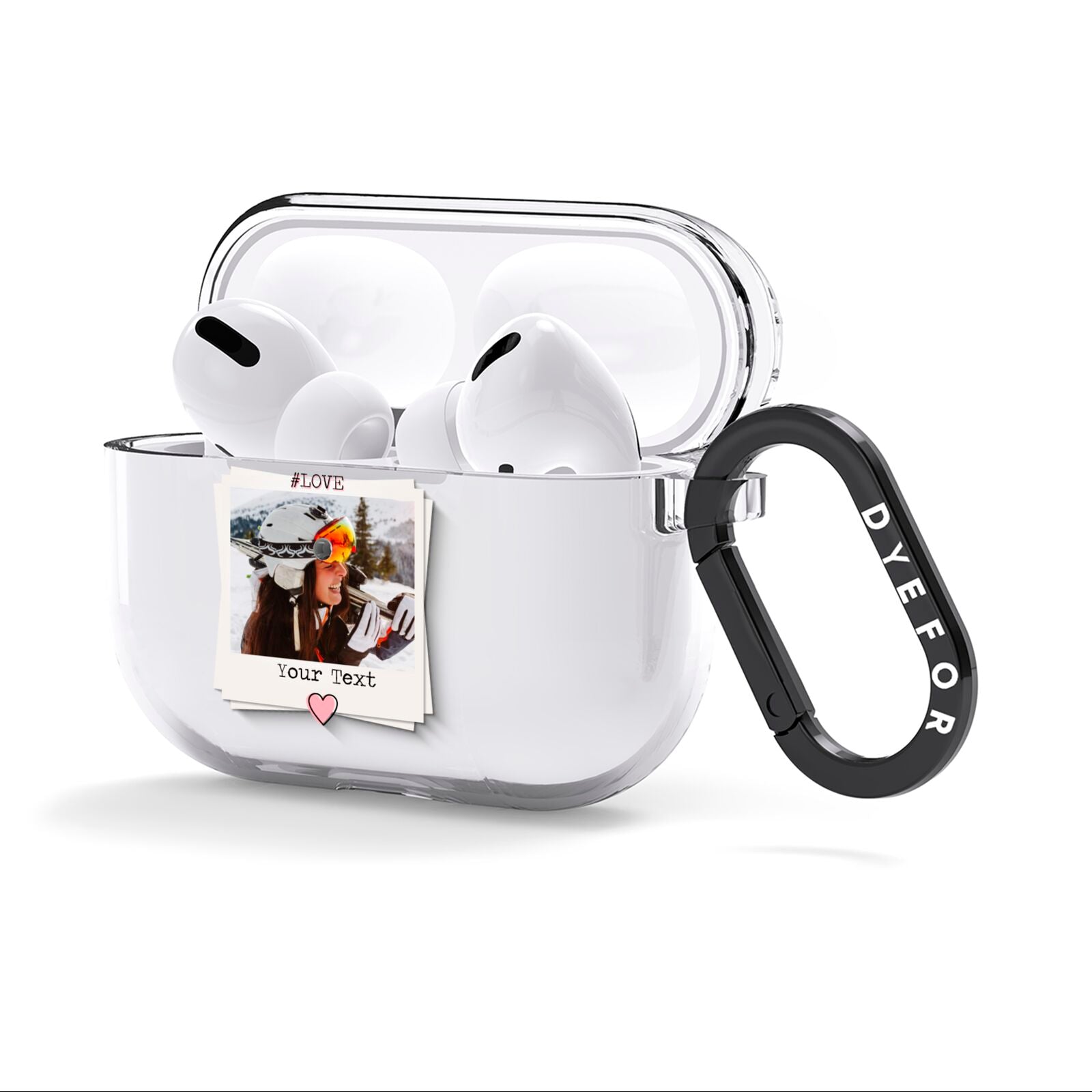 Personalised Retro Photo AirPods Clear Case 3rd Gen Side Image