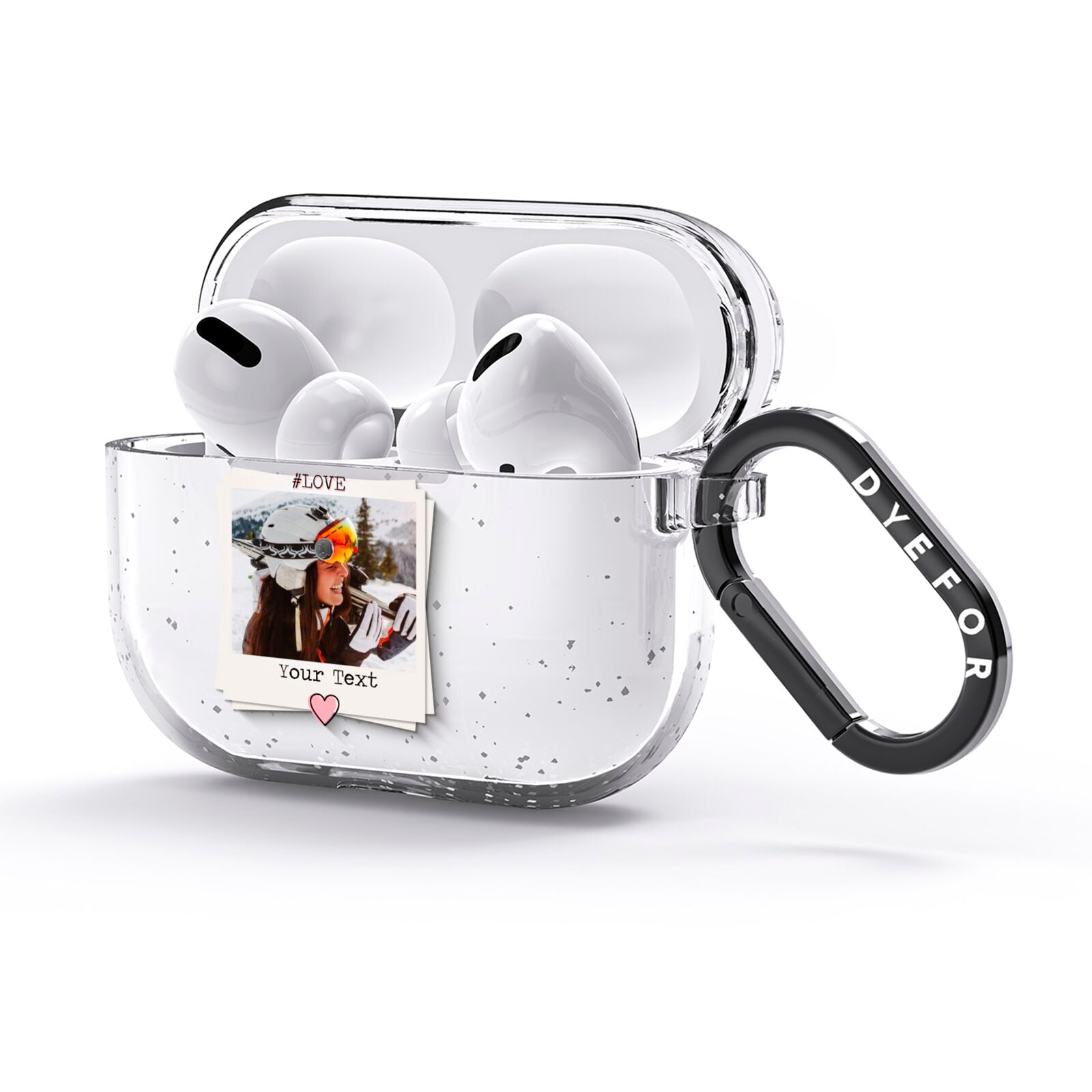 Personalised Retro Photo AirPods Glitter Case 3rd Gen Side Image