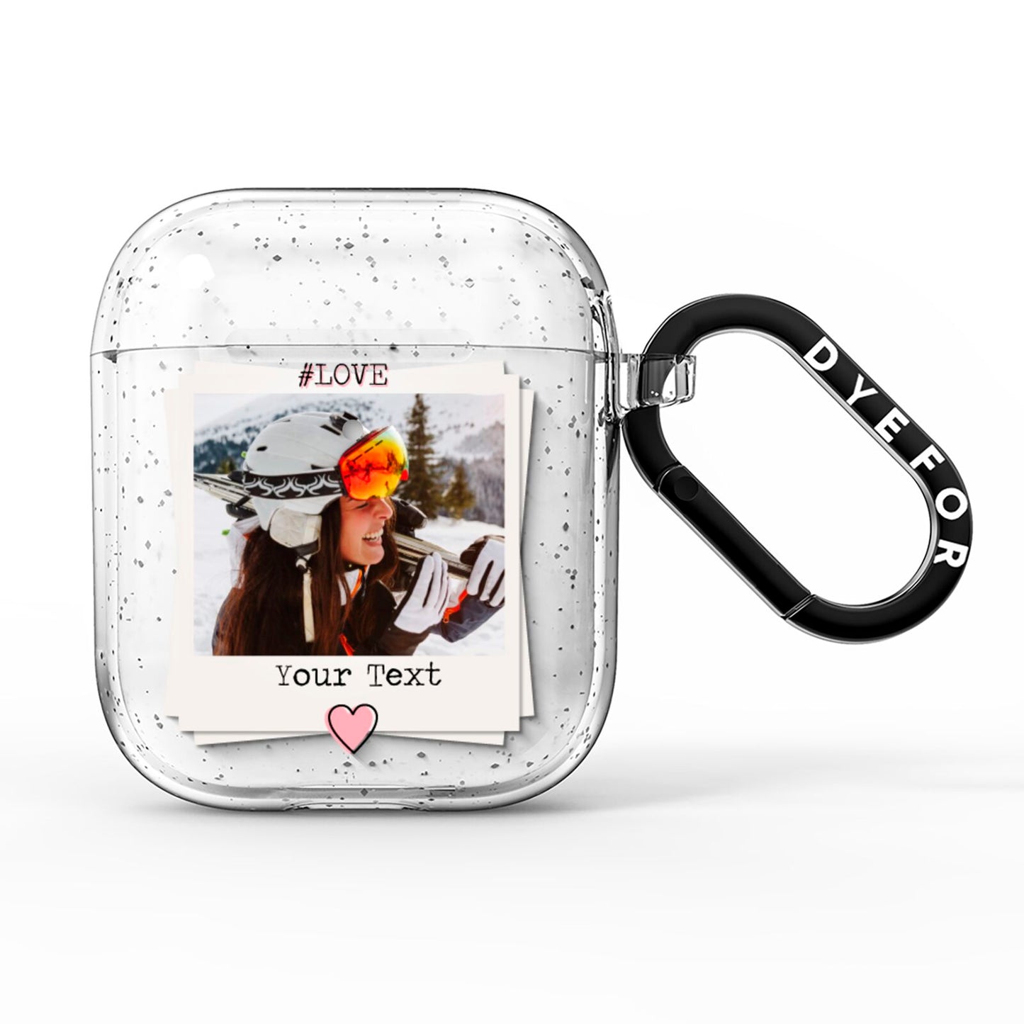 Personalised Retro Photo AirPods Glitter Case