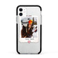 Personalised Retro Photo Apple iPhone 11 in White with Black Impact Case