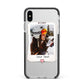Personalised Retro Photo Apple iPhone Xs Max Impact Case Black Edge on Silver Phone