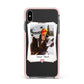Personalised Retro Photo Apple iPhone Xs Max Impact Case Pink Edge on Black Phone
