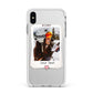 Personalised Retro Photo Apple iPhone Xs Max Impact Case White Edge on Silver Phone