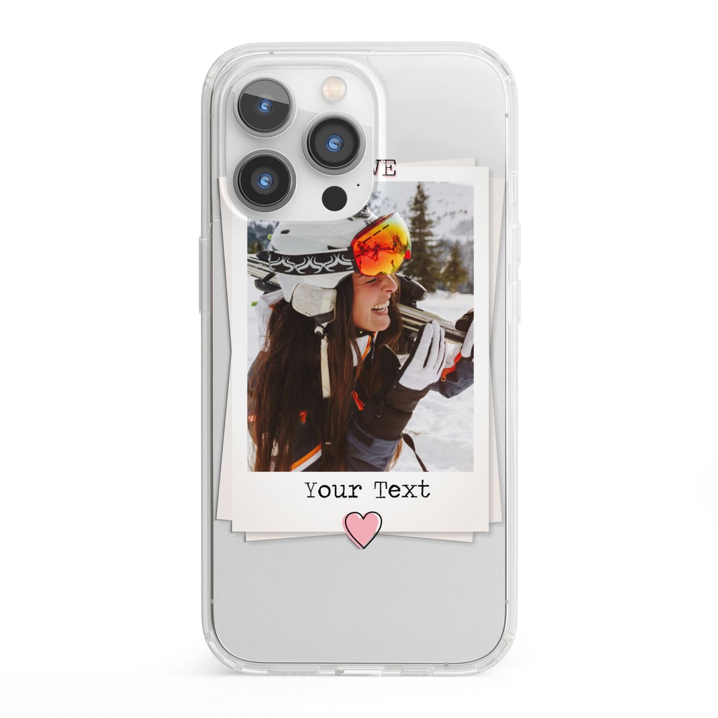 Personalised Retro Photo iPhone 13 Pro Clear Bumper Case