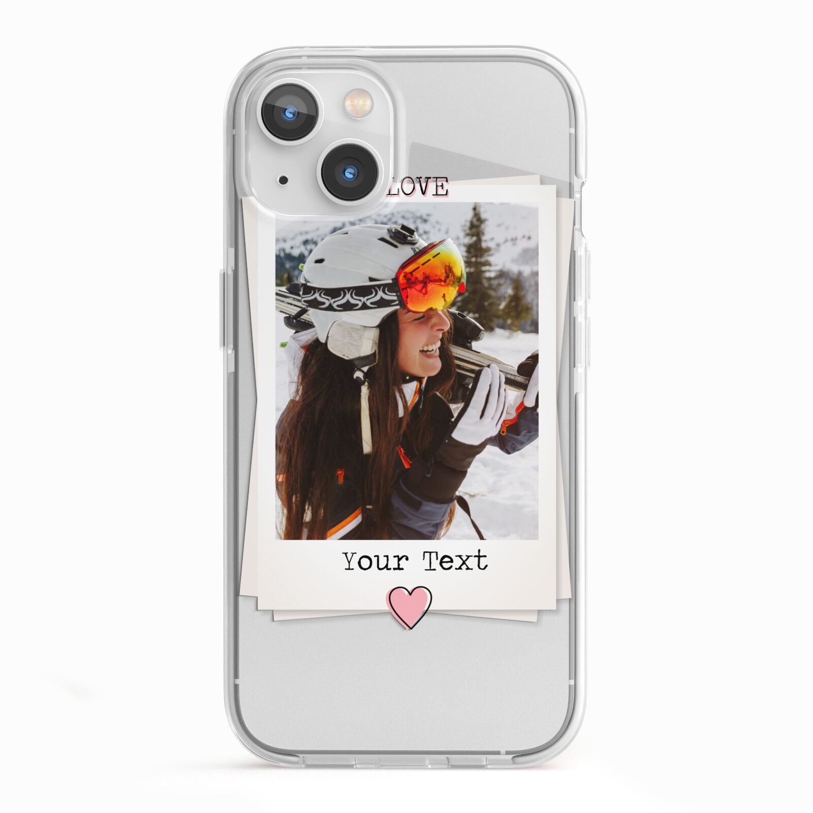 Personalised Retro Photo iPhone 13 TPU Impact Case with White Edges
