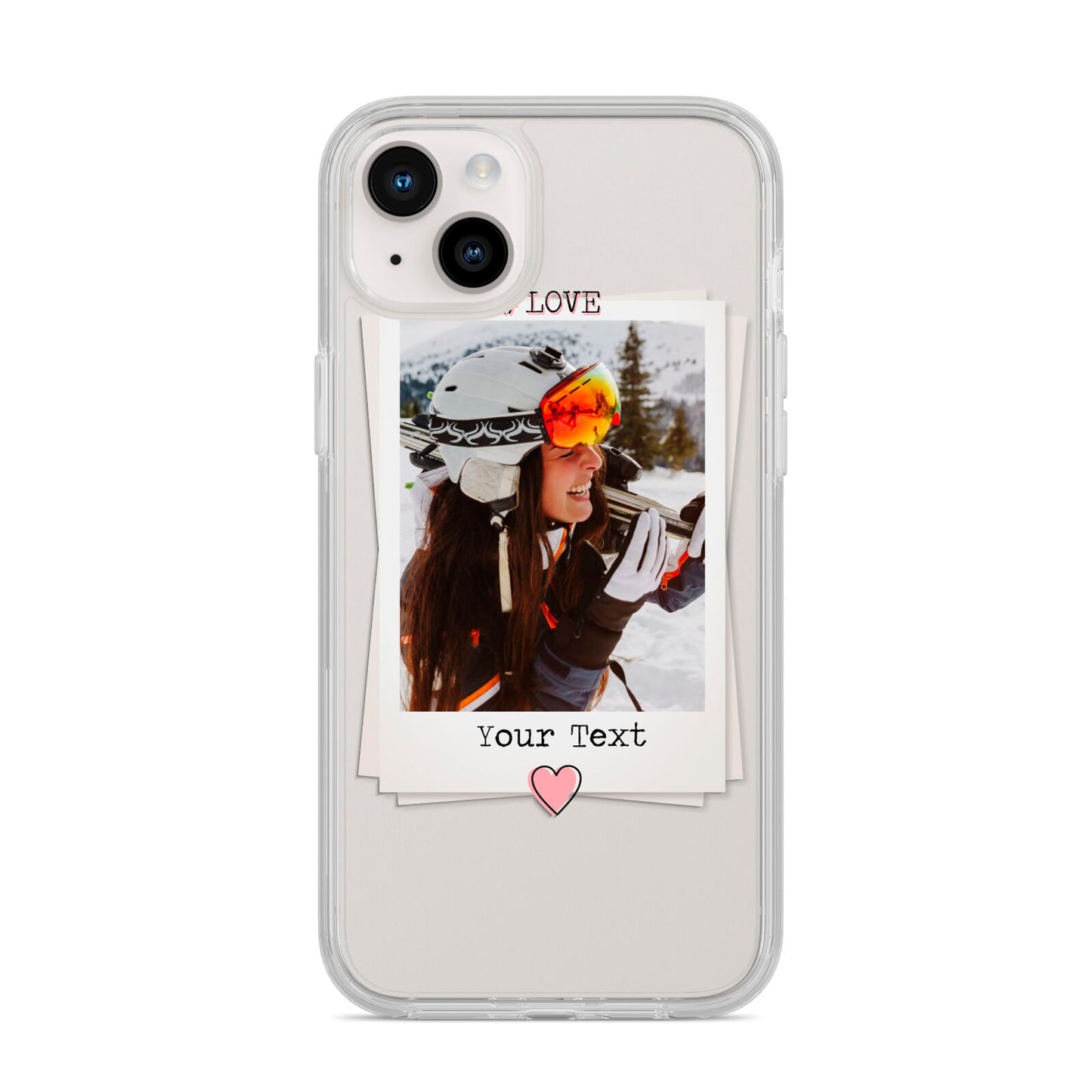 Personalised Retro Photo iPhone 14 Plus Clear Tough Case Starlight