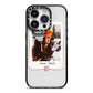 Personalised Retro Photo iPhone 14 Pro Black Impact Case on Silver phone