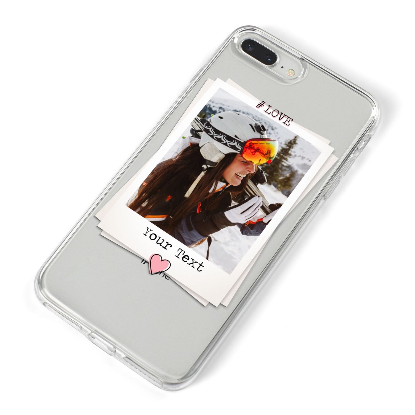 Personalised Retro Photo iPhone 8 Plus Bumper Case on Silver iPhone Alternative Image
