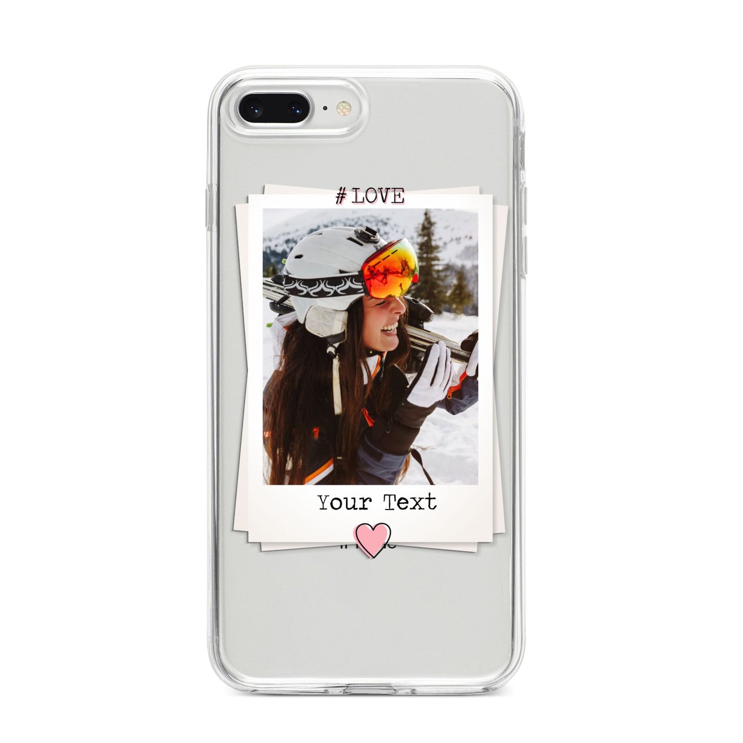 Personalised Retro Photo iPhone 8 Plus Bumper Case on Silver iPhone