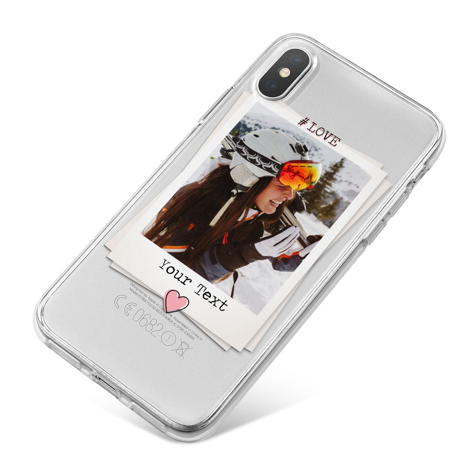 Personalised Retro Photo iPhone X Bumper Case on Silver iPhone