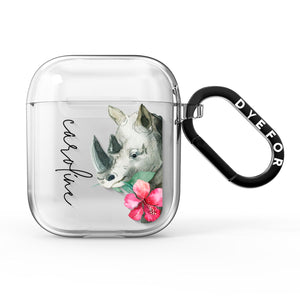 Personalised Rhinoceros AirPods Case