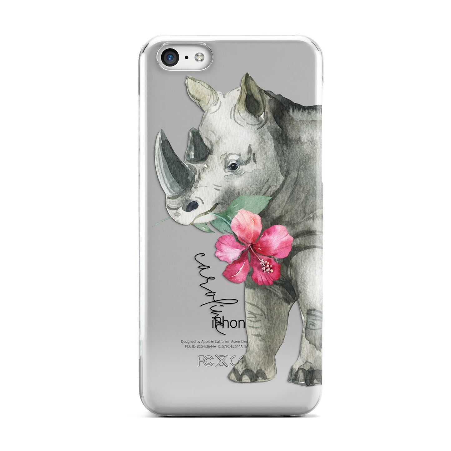 Personalised Rhinoceros Apple iPhone 5c Case