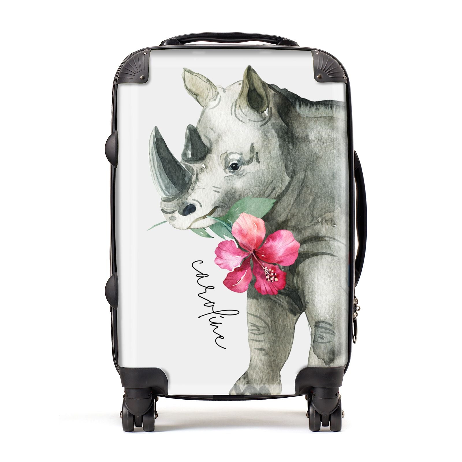 Personalised Rhinoceros Suitcase