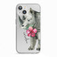 Personalised Rhinoceros iPhone 13 TPU Impact Case with White Edges