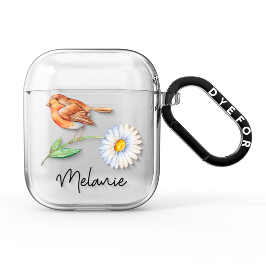 Personalised Robin AirPods Clear Case
