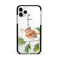 Personalised Robin Apple iPhone 11 Pro in Silver with Black Impact Case