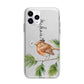 Personalised Robin Apple iPhone 11 Pro in Silver with Bumper Case