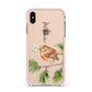 Personalised Robin Apple iPhone Xs Max Impact Case Pink Edge on Gold Phone
