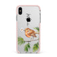 Personalised Robin Apple iPhone Xs Max Impact Case Pink Edge on Silver Phone